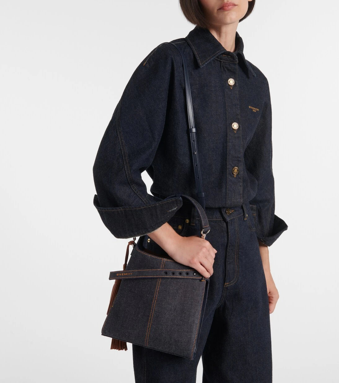 Givenchy - Belted Mini denim hobo bag