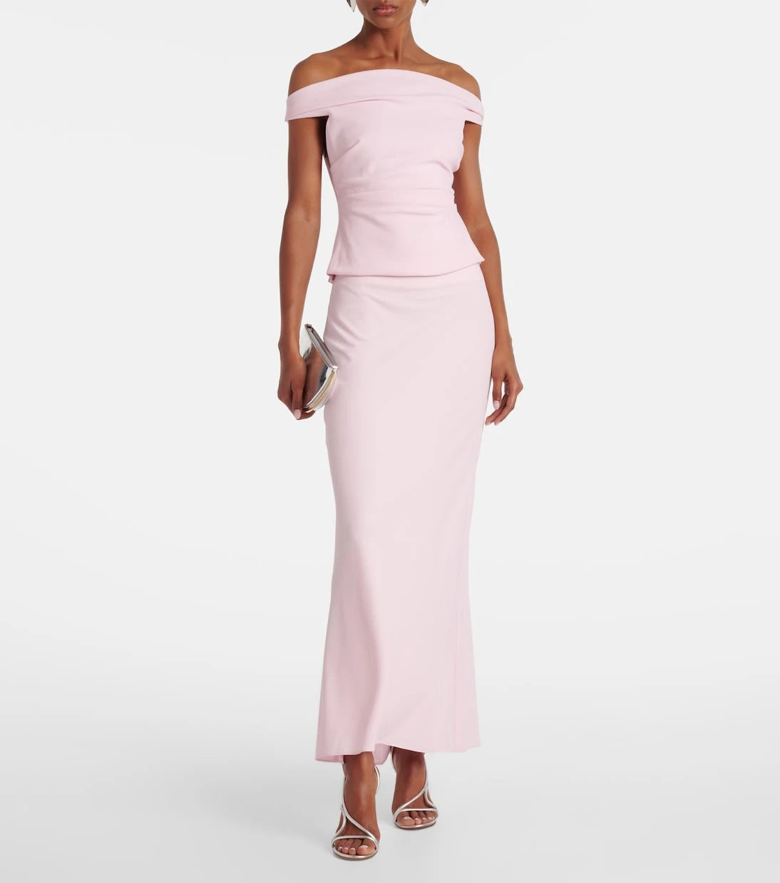 The Sei - Draped off-shoulder crêpe corset