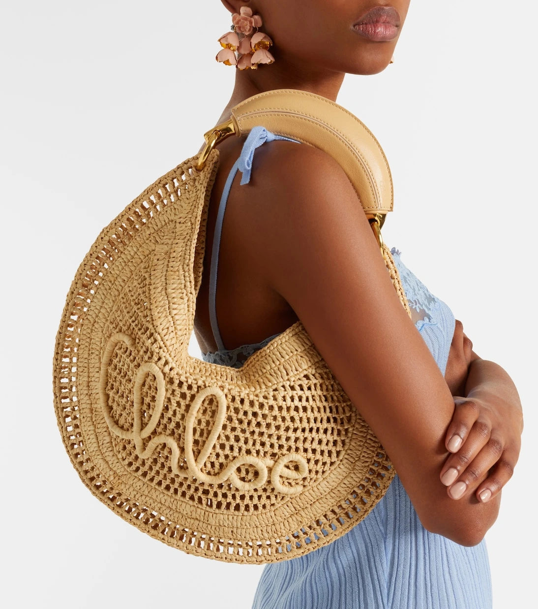 Chloé - Summer Banana raffia shoulder bag