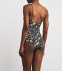 Ulla Johnson Black Ruched Floral Dalila Swimsuit