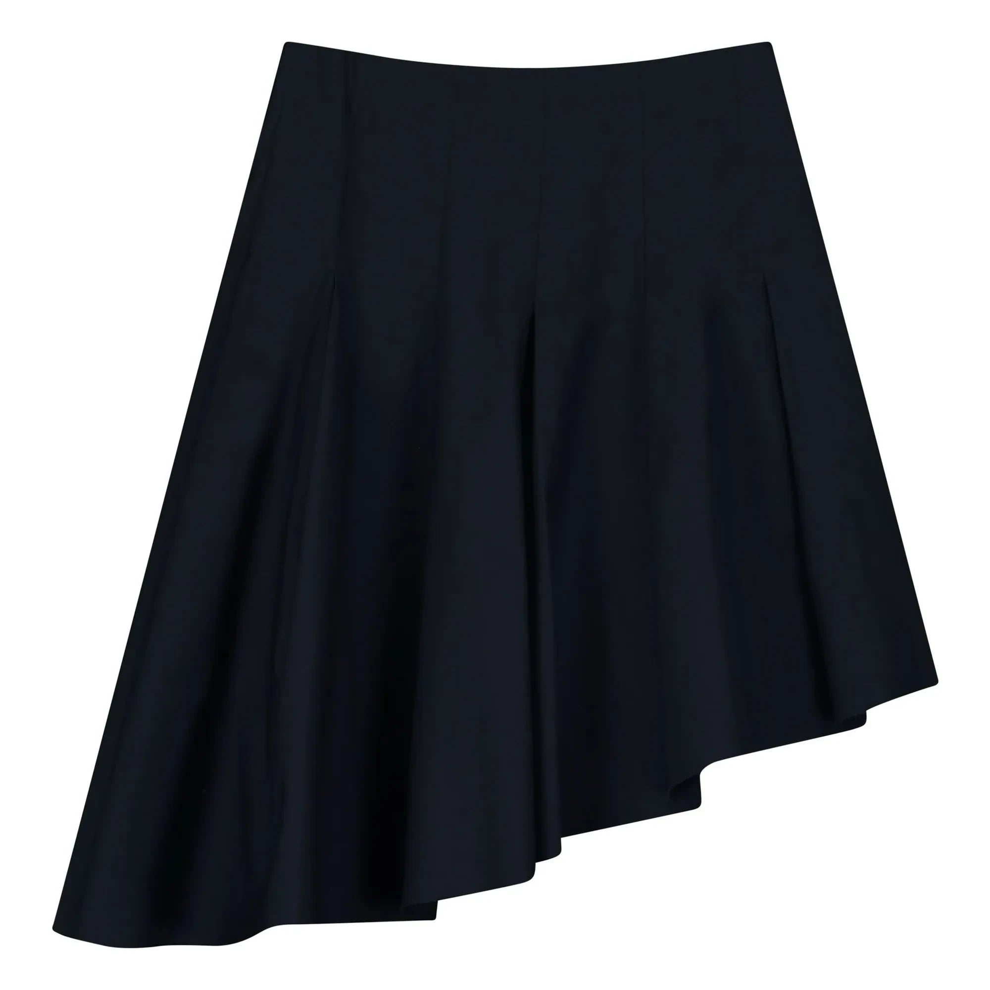 Tangerine - Asymmetrical Pleated Skirt | Navy blue