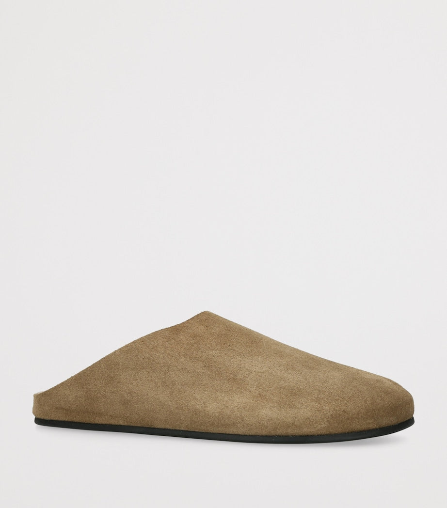 Beige Hudson Suede Mules