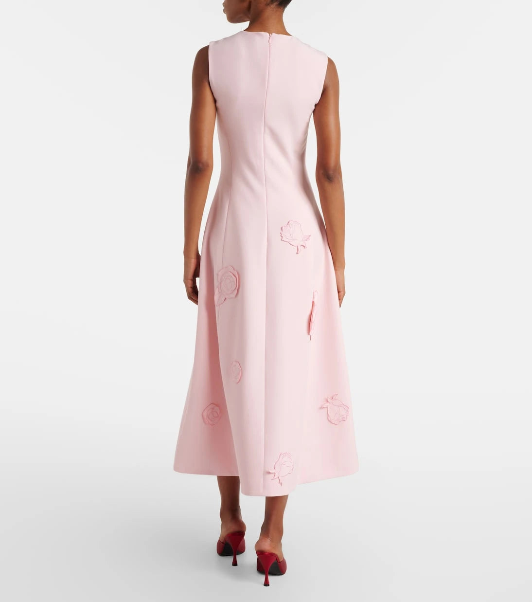 Leo Lin - Cleo floral-appliqué cocktail dress