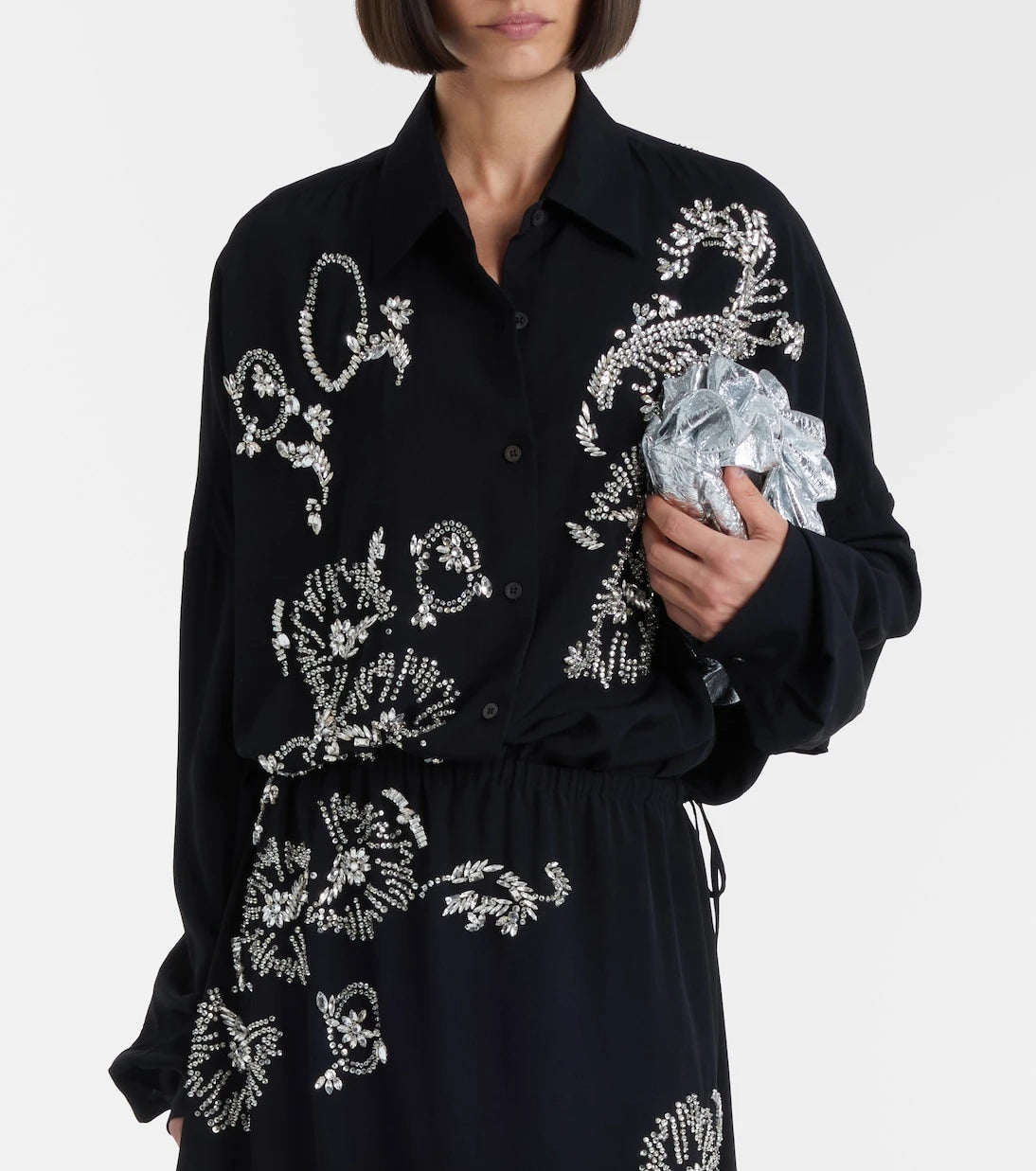 Dries Van Noten - Oversized embellished shirt