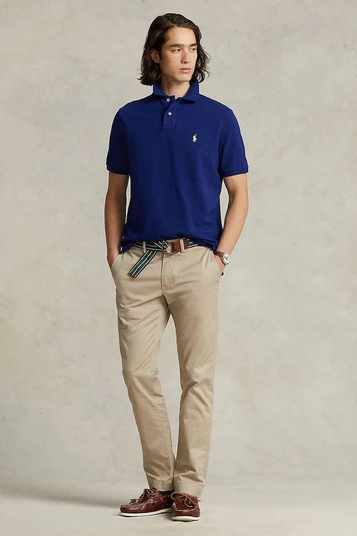 Памучна тениска с яка Polo Ralph Lauren