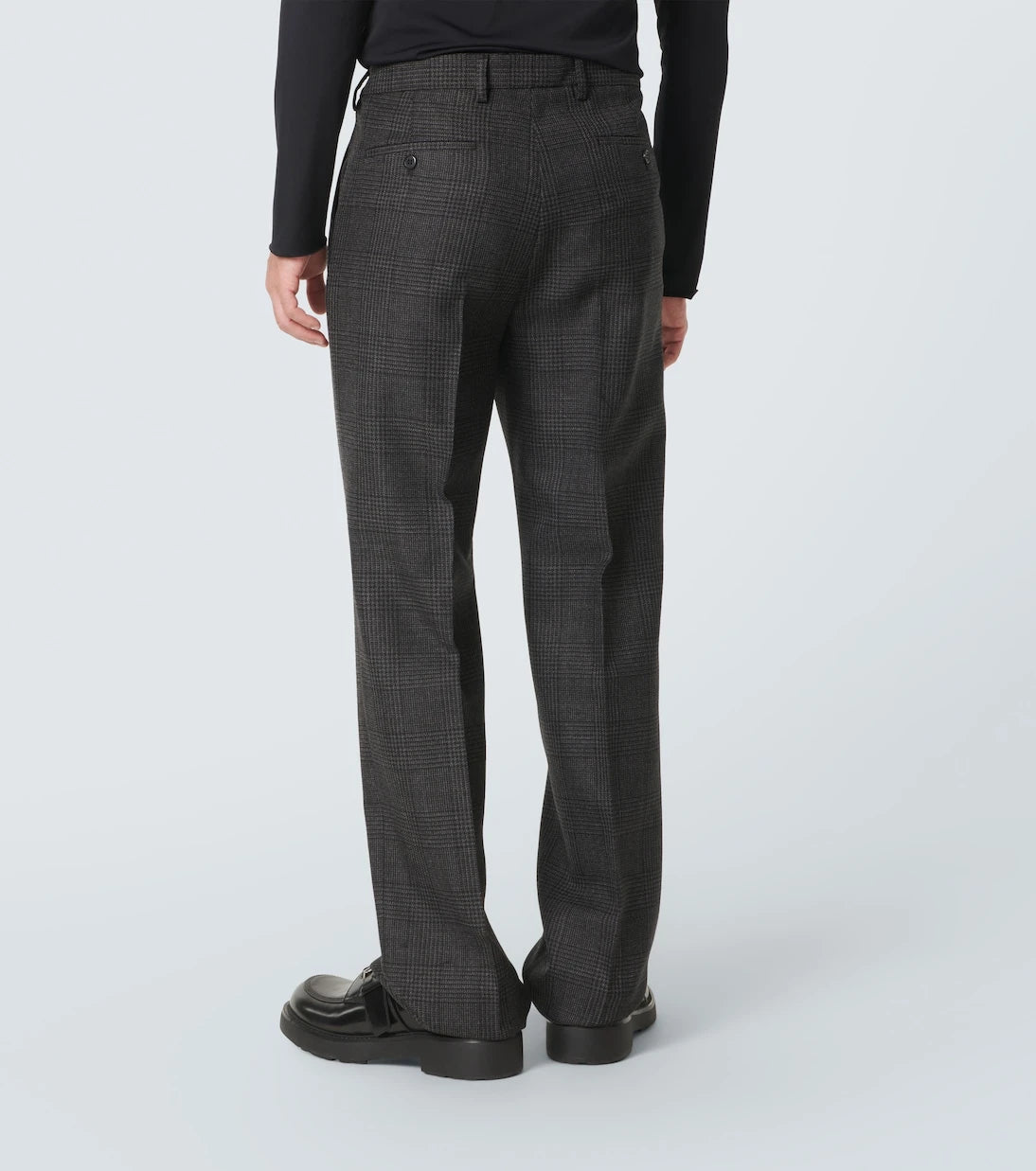 Prada - Prince of Wales cropped virgin wool pants