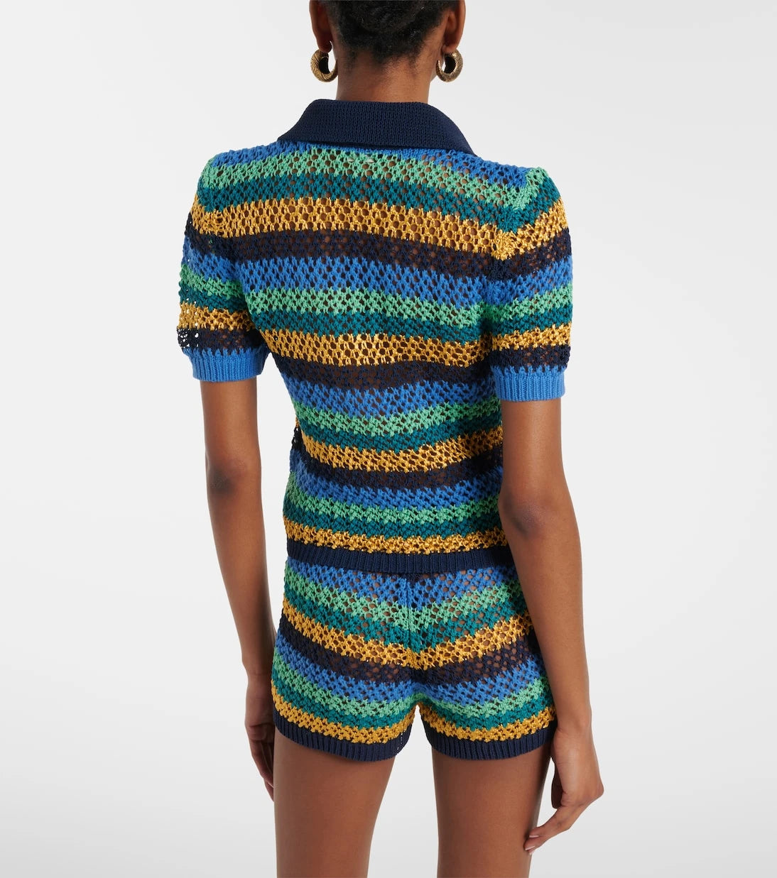 Etro - Knitted striped cotton-blend crop top