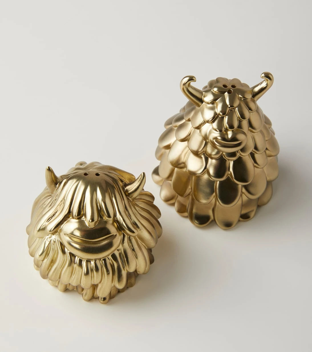 L'Objet - Haas Niki + Simon brass salt and pepper shakers