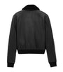 Saint Laurent Black Shearling-Collar Leather Jacket