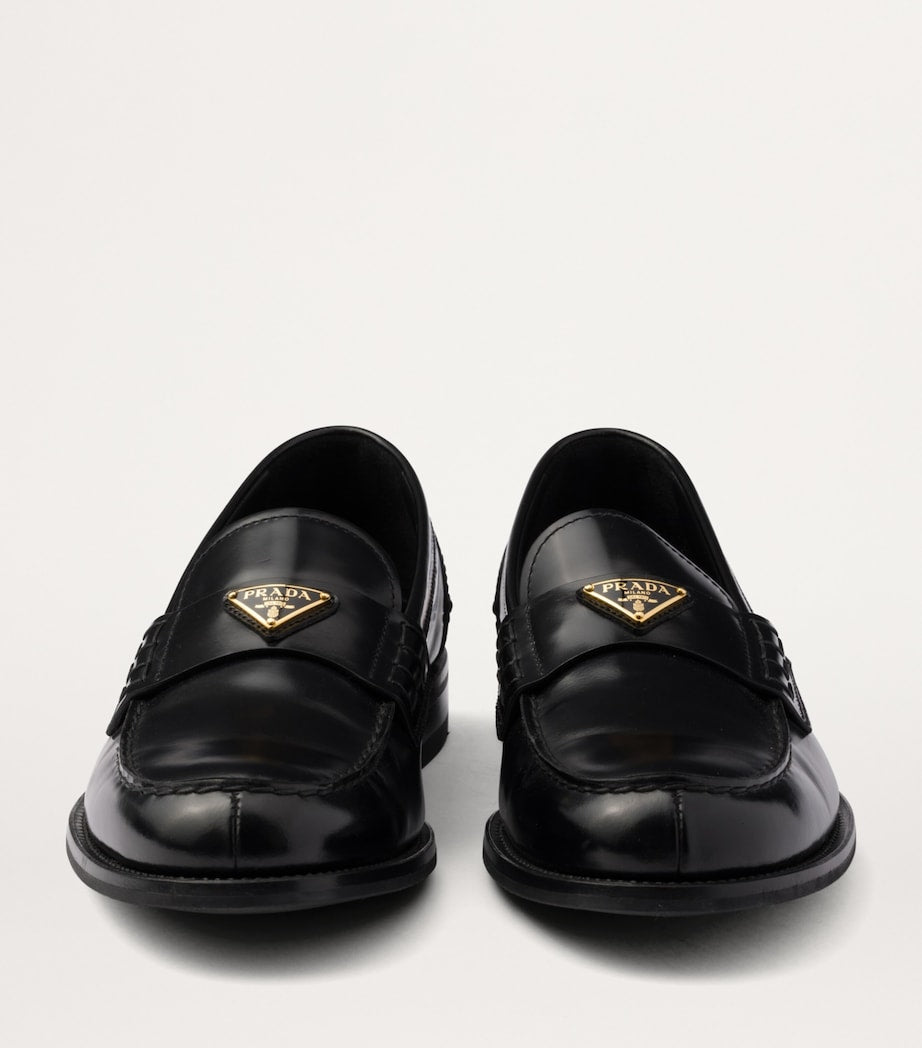 Brushed Leather Loafers