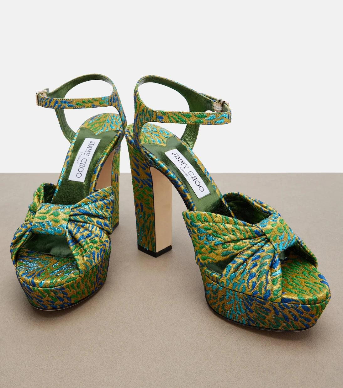 Jimmy Choo - Heloise brocade platform sandals