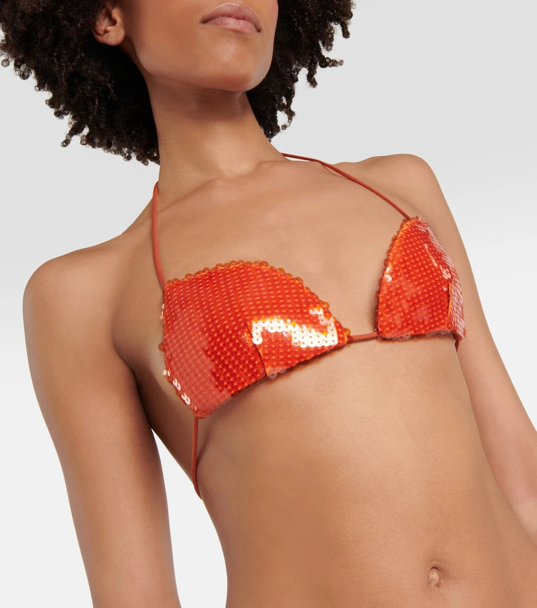 LaQuan Smith - Sequined halterneck bra top