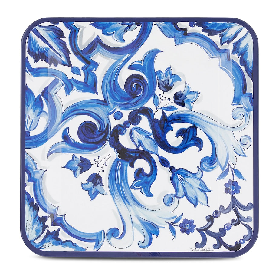 Dolce & Gabbana Casa Wooden Blu Mediterraneo Tray