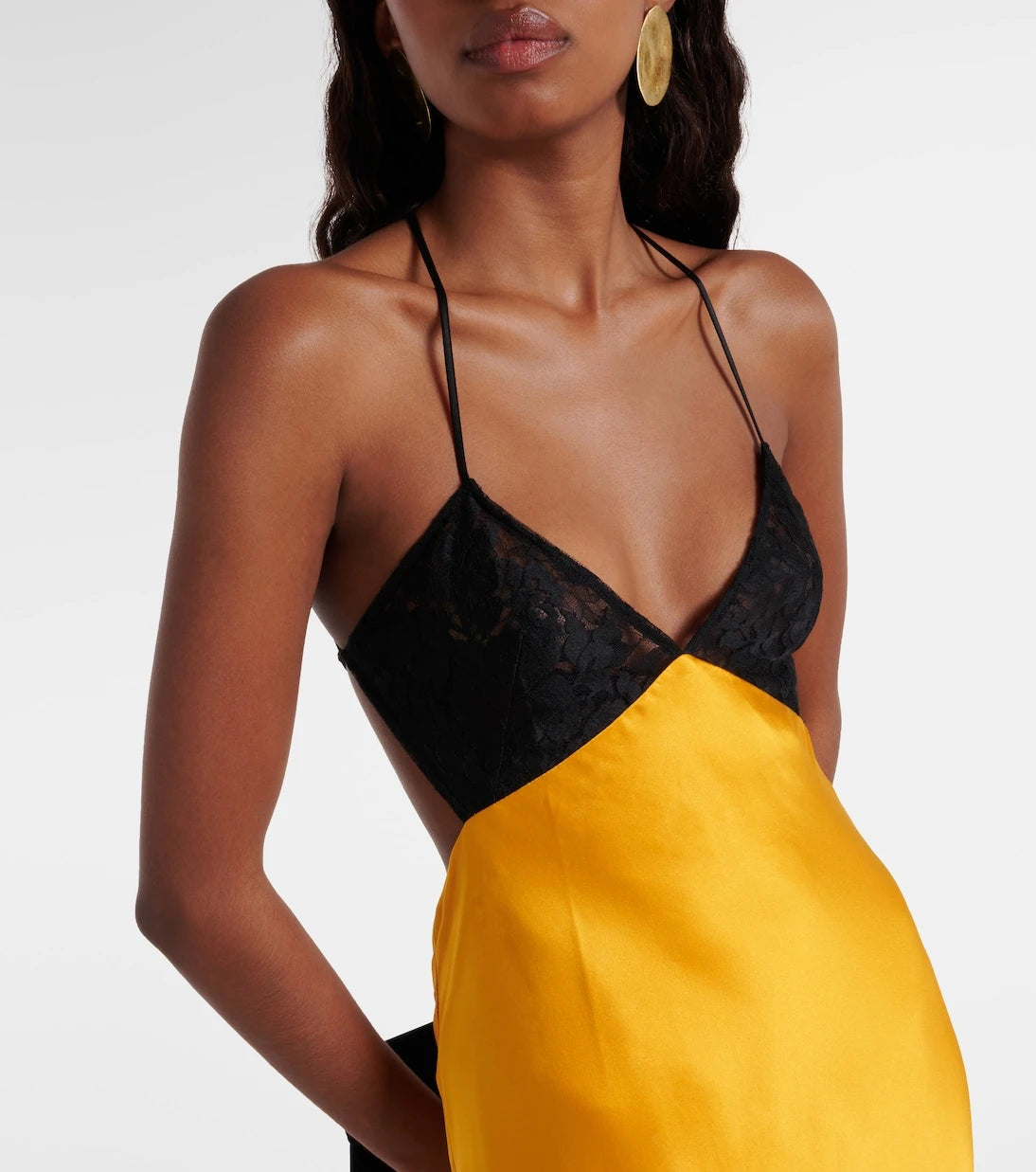 The Sei - Lace-trimmed silk satin gown
