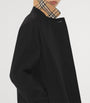 Burberry Black Gabardine Mid-Length Camden Heritage Car Coat