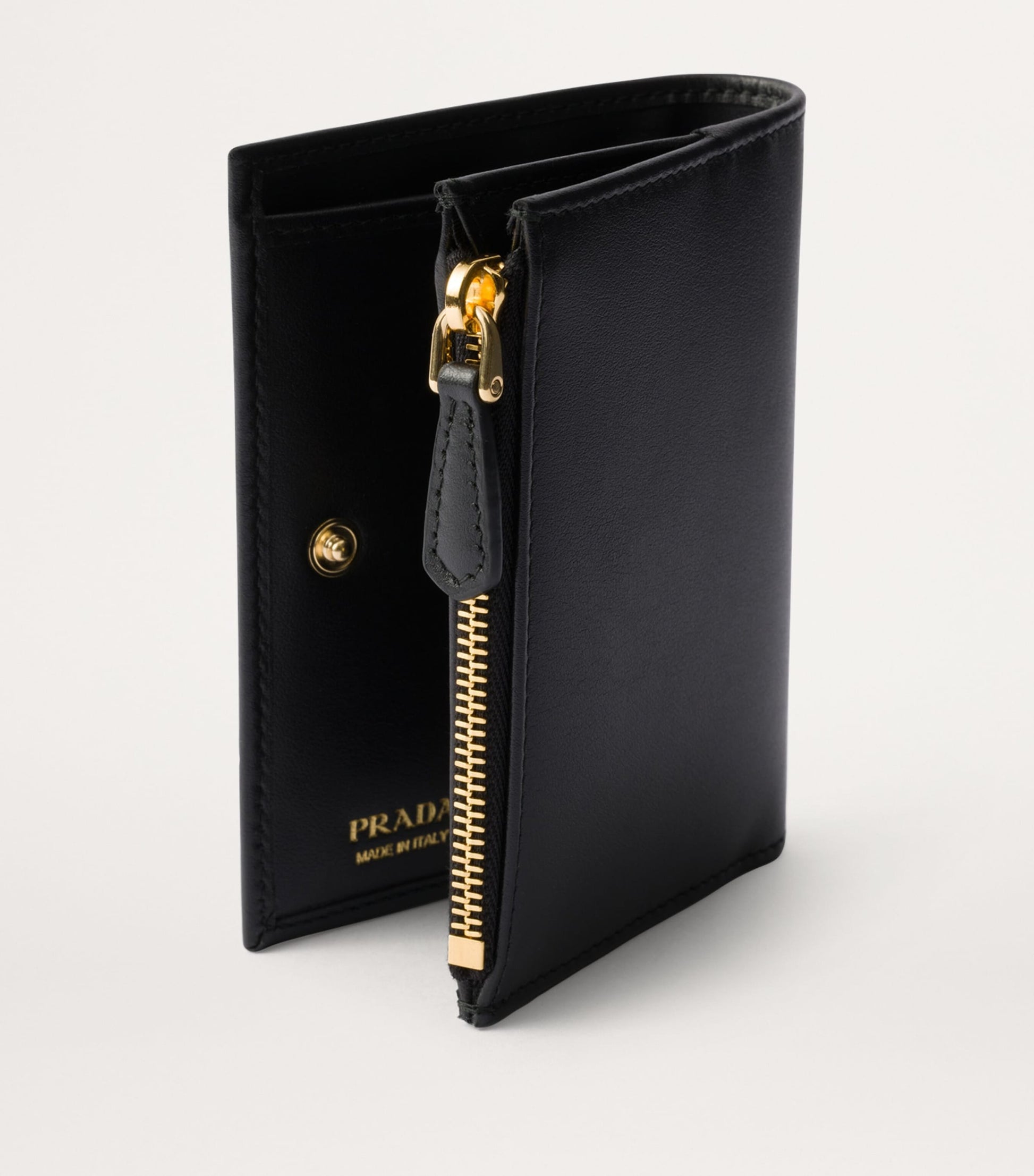 Black Small Leather Triangle Wallet