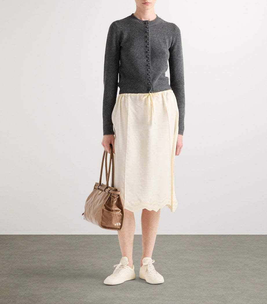 Prada Yellow Silk Habutai Skirt