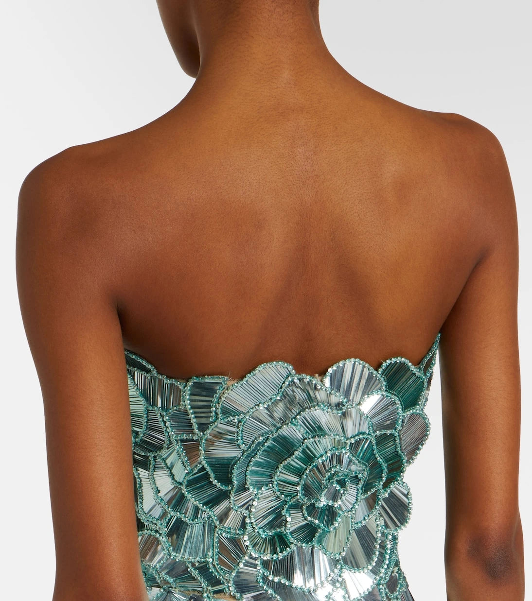 Oscar de la Renta - Sequined bustier dress