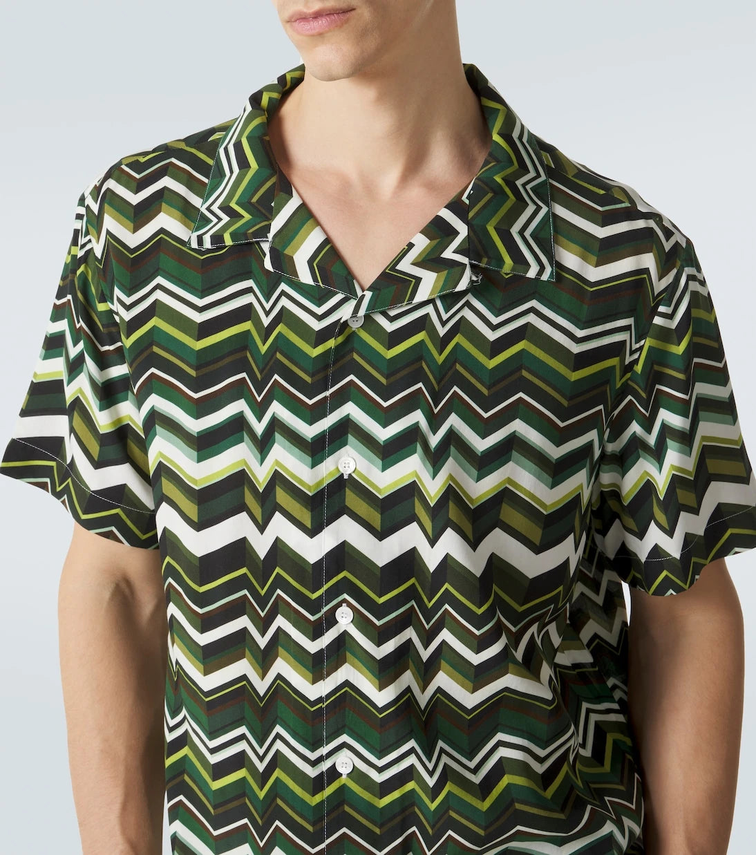 Missoni - Zigzag bowling shirt