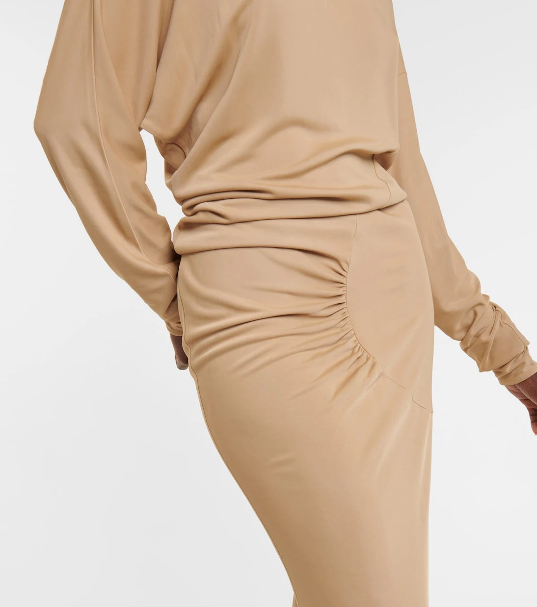 Khaite - Oron ruched jersey midi dress
