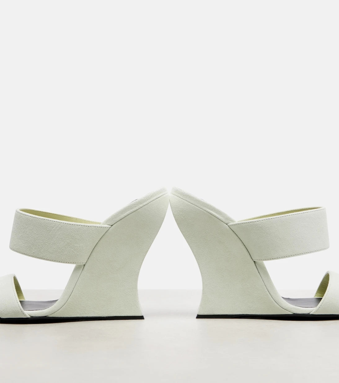 Alaïa - Wave 110 suede wedge mules