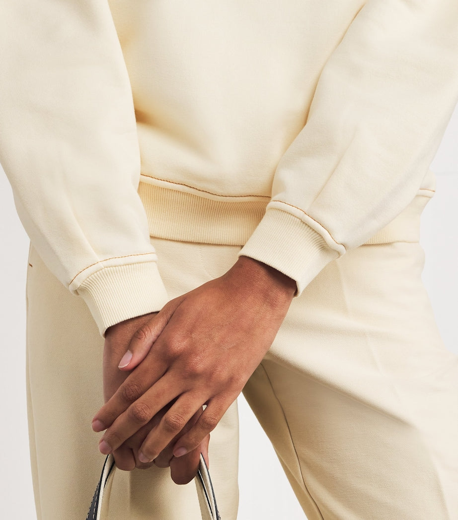 Ivory Cotton-Blend Mogol Sweatshirt