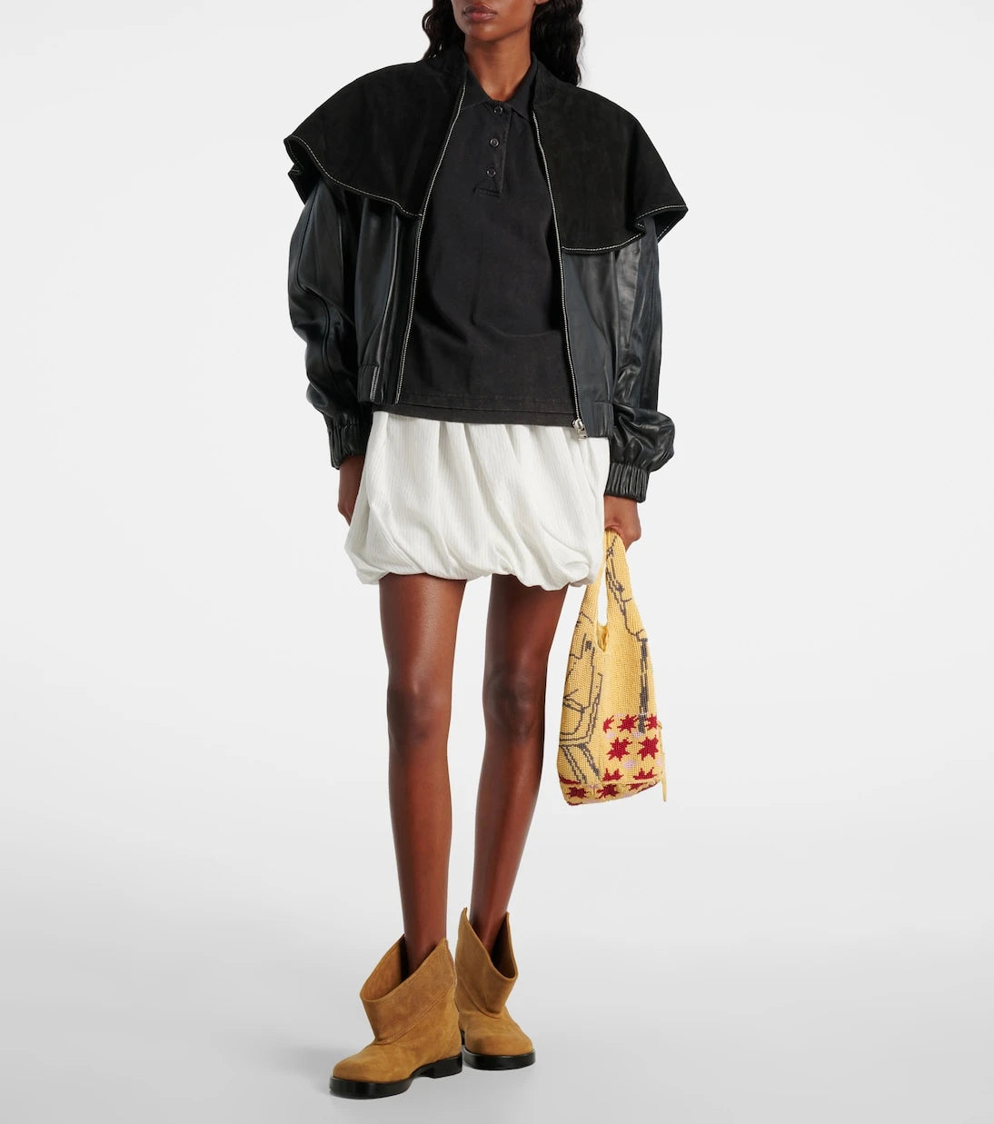 JW Anderson - Caped leather jacket