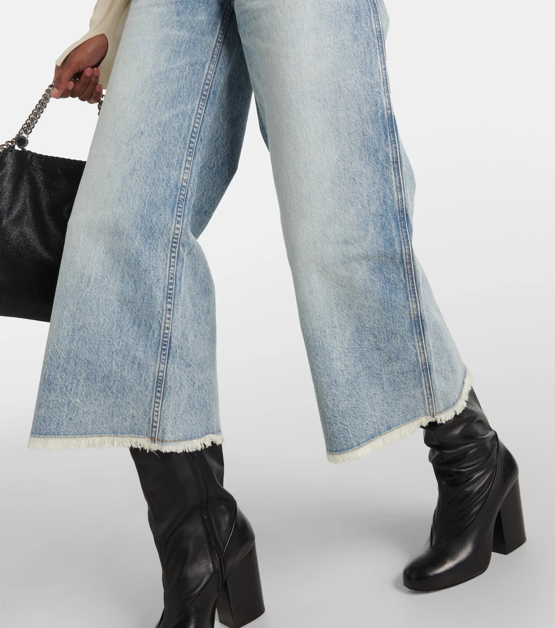 Stella McCartney - High-rise cropped flared jeans