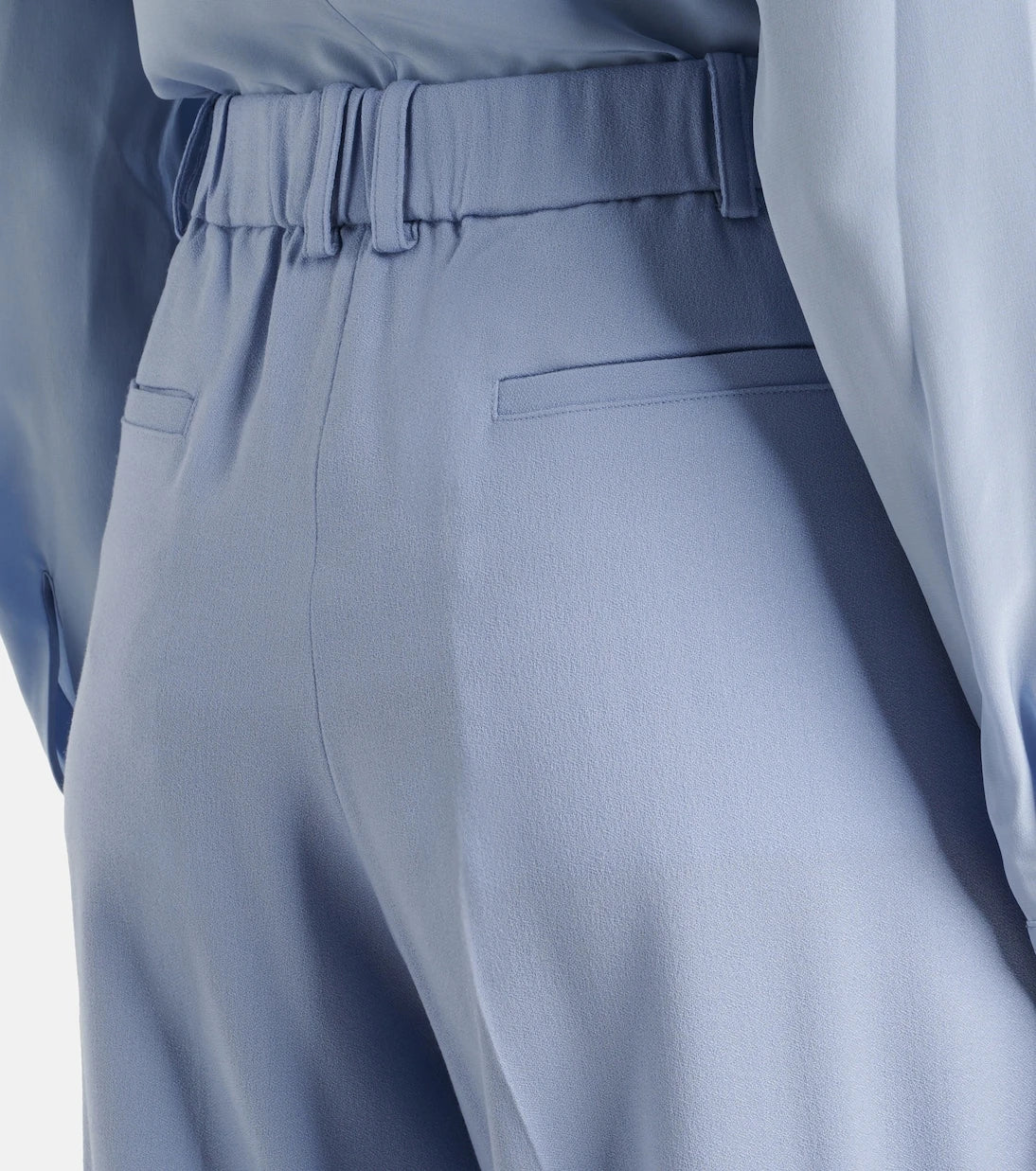 Joseph - Bucklel wool crêpe wide-leg pants