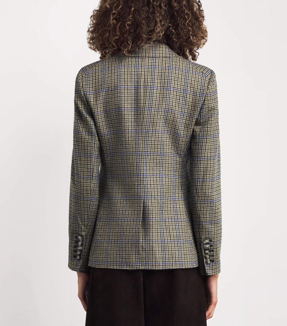 Veronica Beard Wool-Blend Houndstooth Dickey Blazer