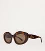 LOEWE Brown Acetate Dawn Oval Sunglasses