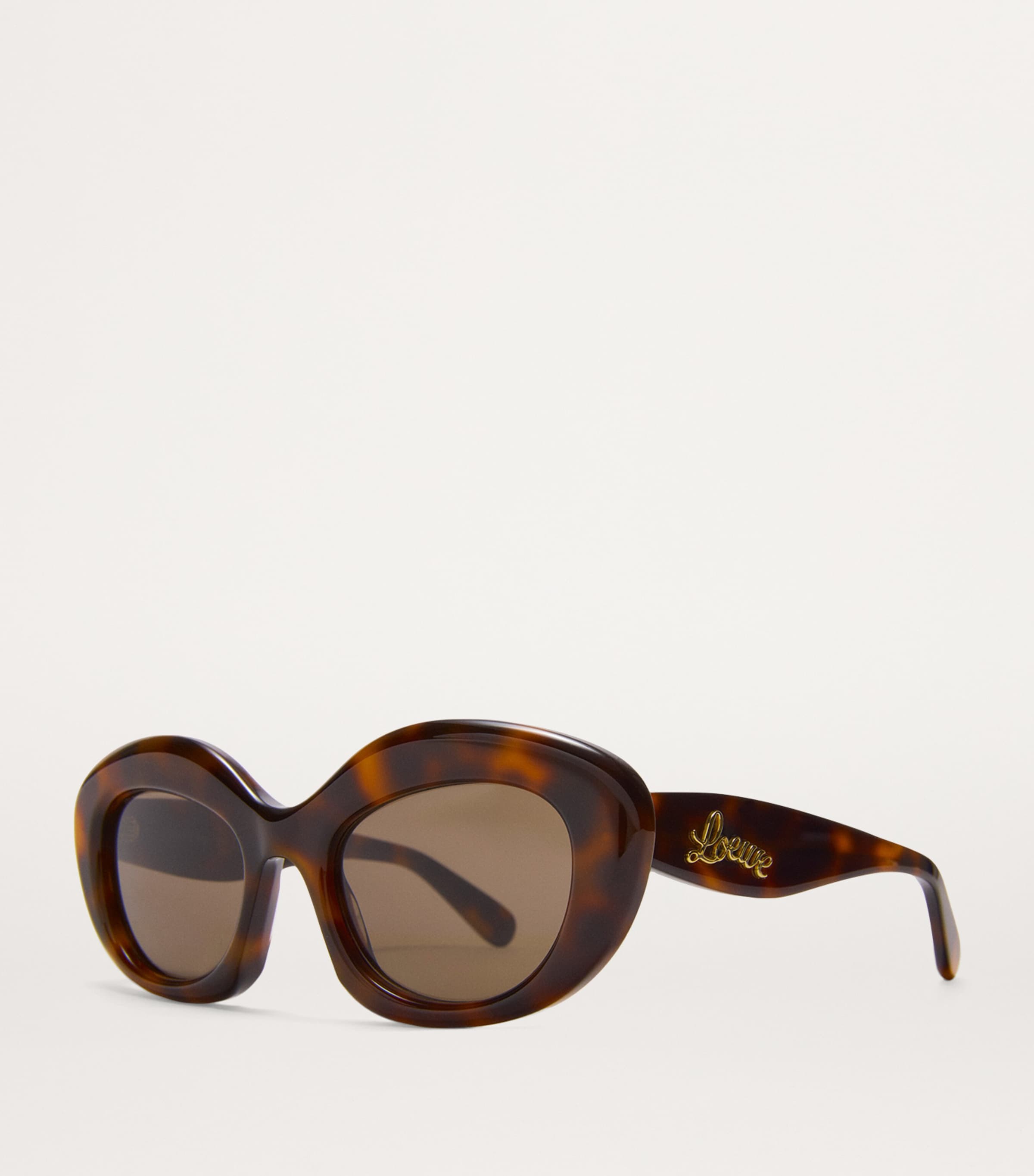 LOEWE Brown Acetate Dawn Oval Sunglasses