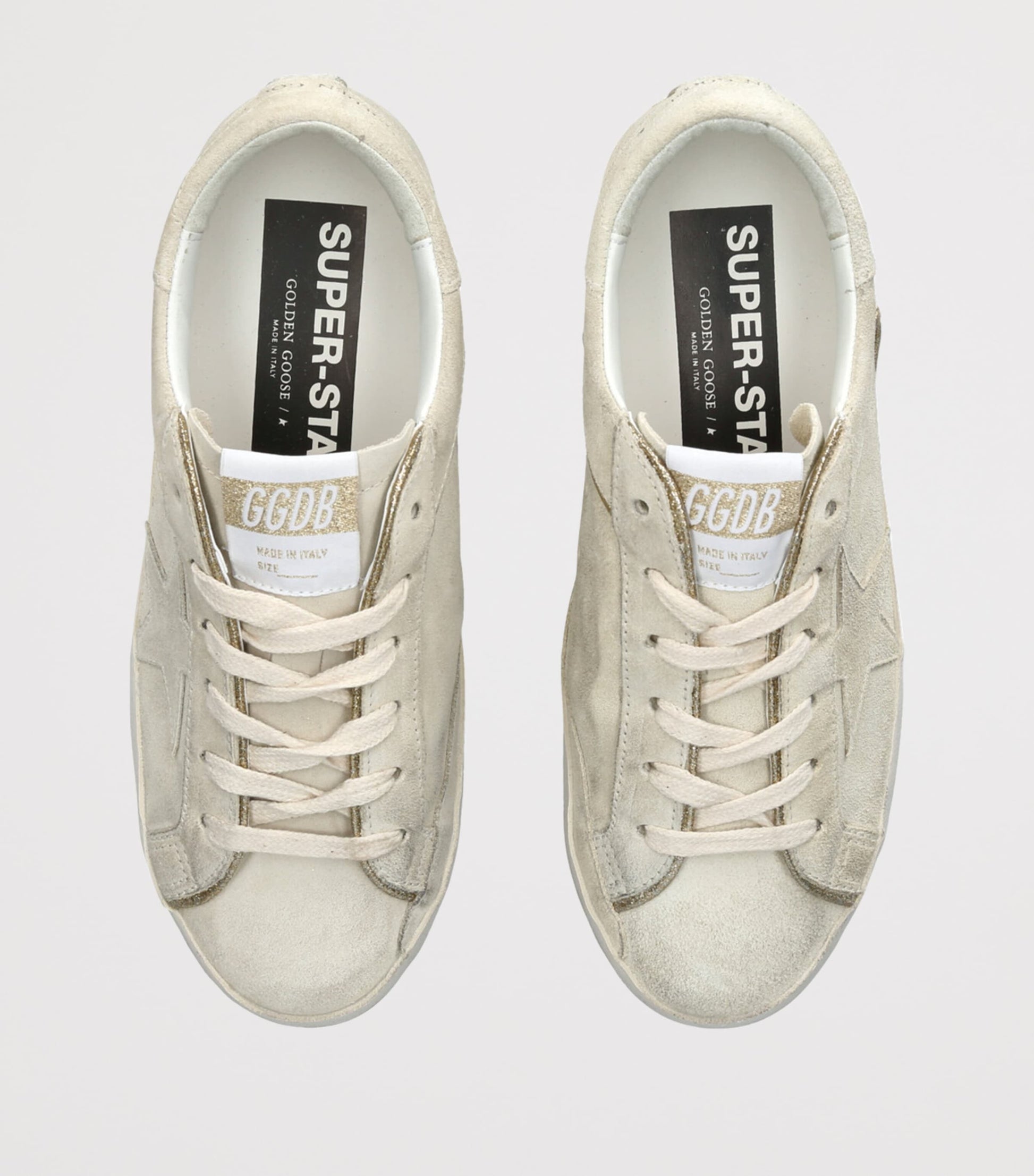 Golden Goose Beige Suede Super Star Sneakers