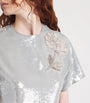 Silver Sequin Floral Sammie Top