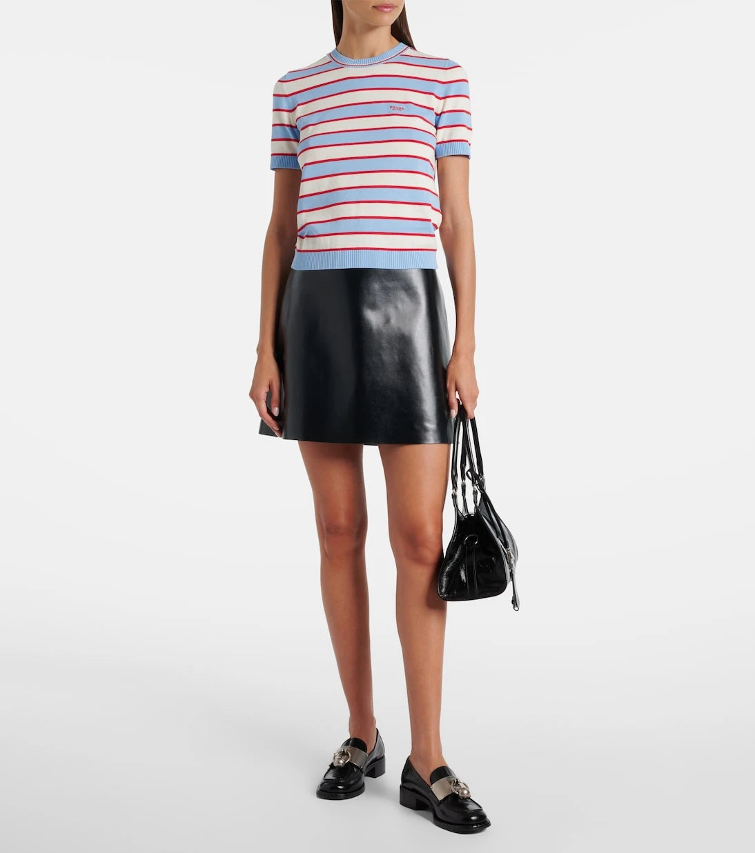 Prada - Knitted striped cotton top