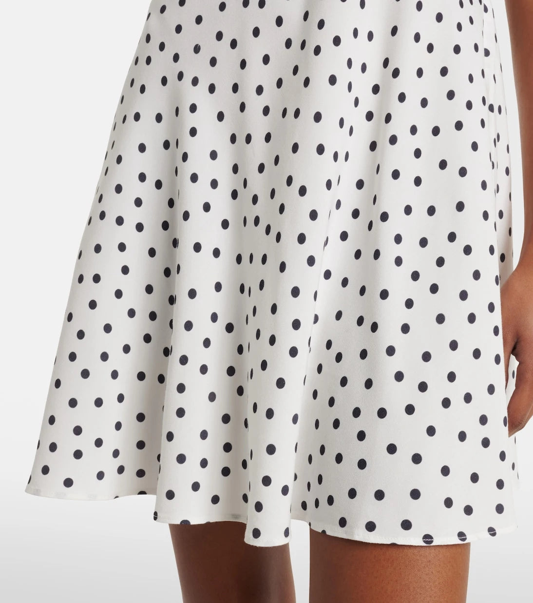 Rixo - Polka-dot lace-trimmed minidress