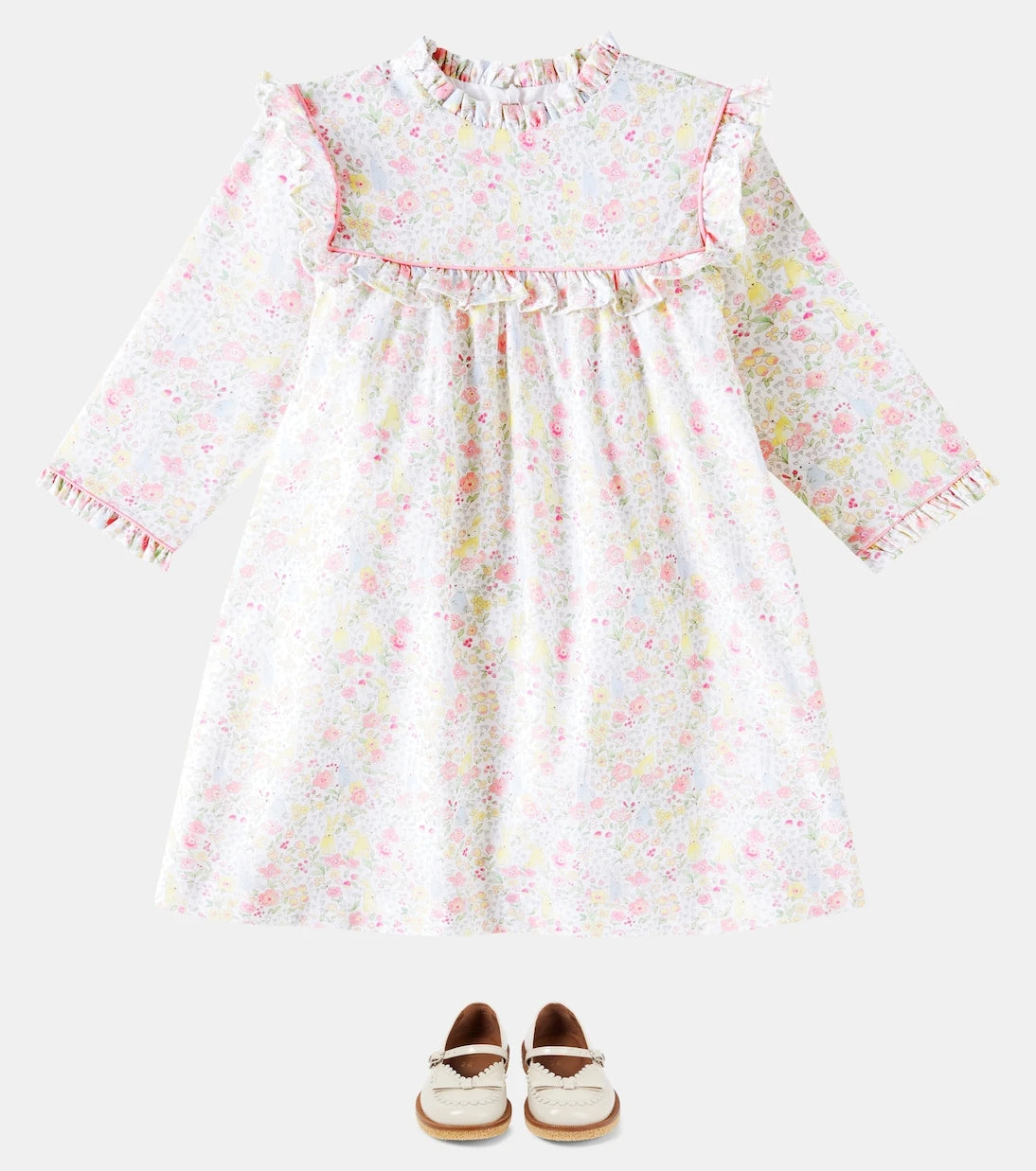 La Coqueta - Cuadras printed ruffled cotton dress