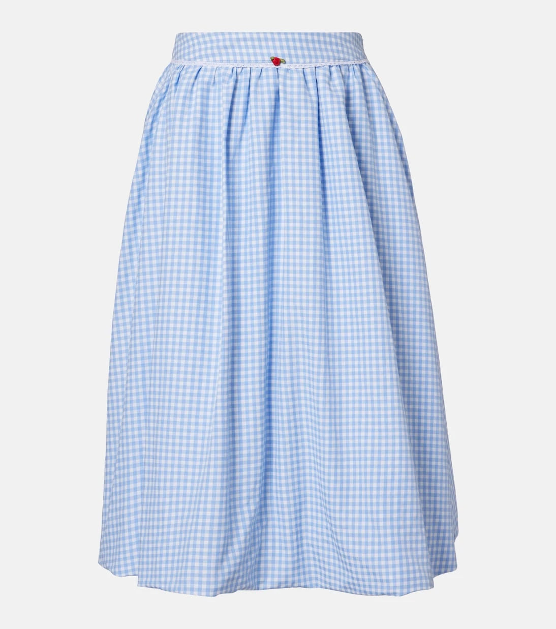 Bananhot - Alba gingham cotton poplin midi skirt