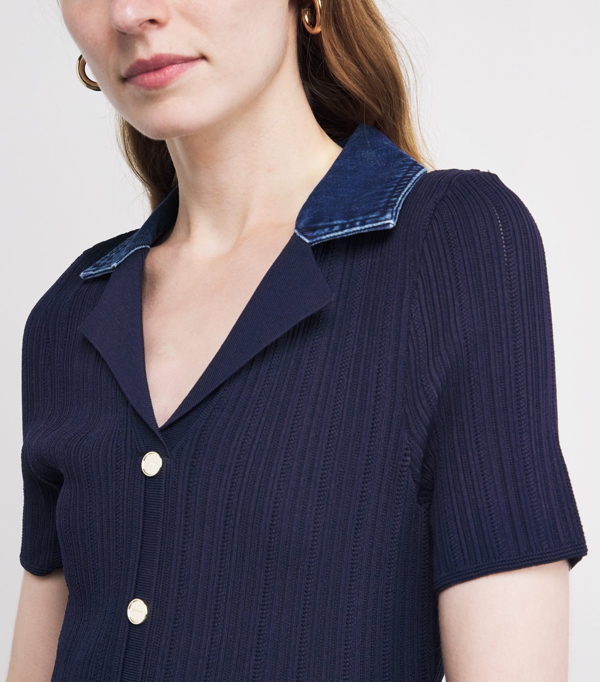 Sandro Paris Blue Knitted Midi Dress