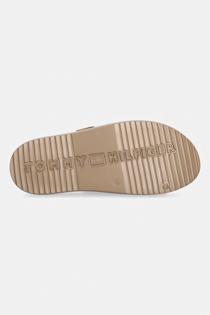 Tommy Hilfiger Kadın Terlik TH DOUBLE STRAP SANDAL PEARL