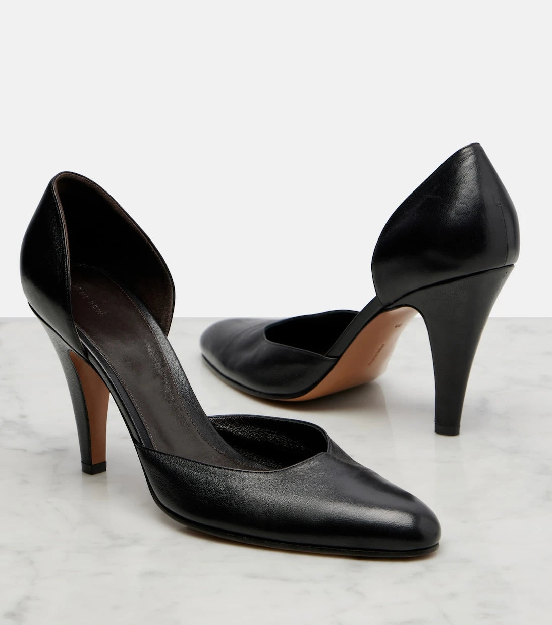 The Row - Ornella D'Orsay leather pumps