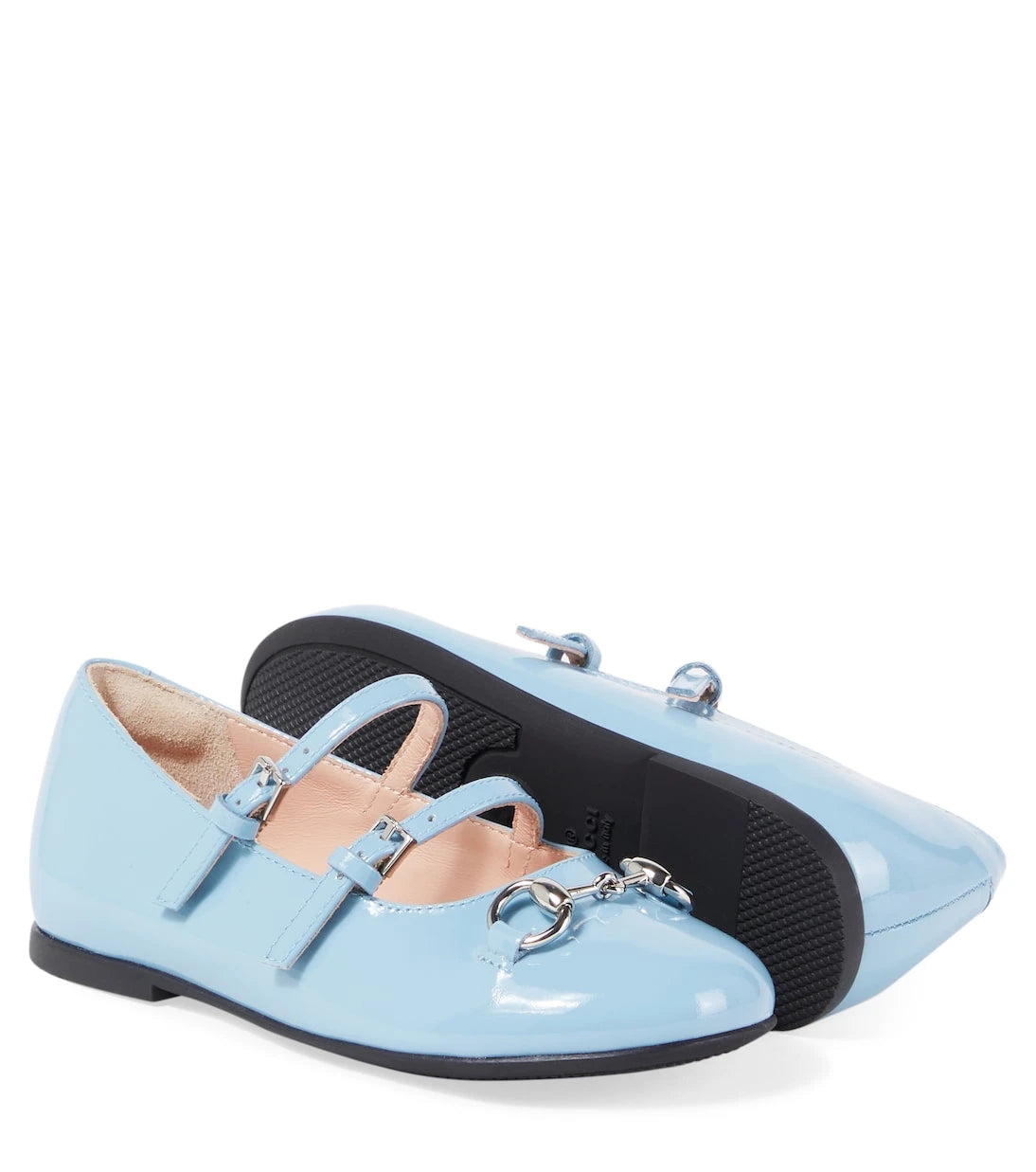 Gucci Kids - Horsebit patent leather ballet flats