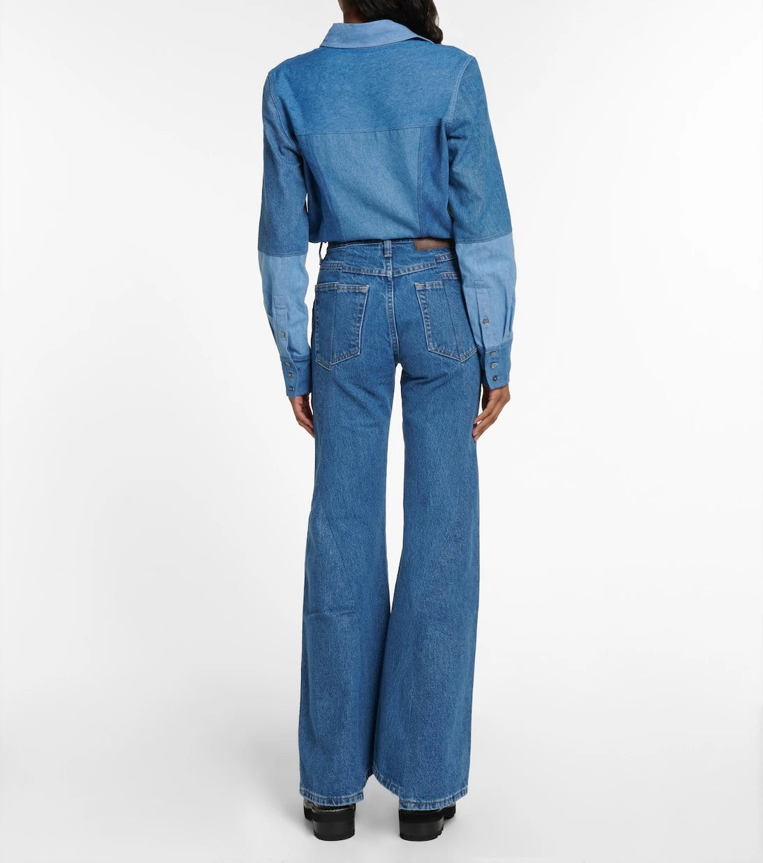 Gabriela Hearst - Foster patchwork flared jeans