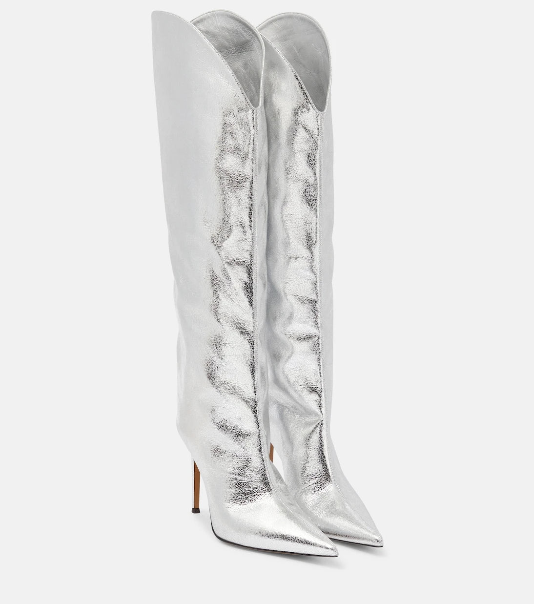 Alexandre Vauthier - Metallic leather over-the-knee boots