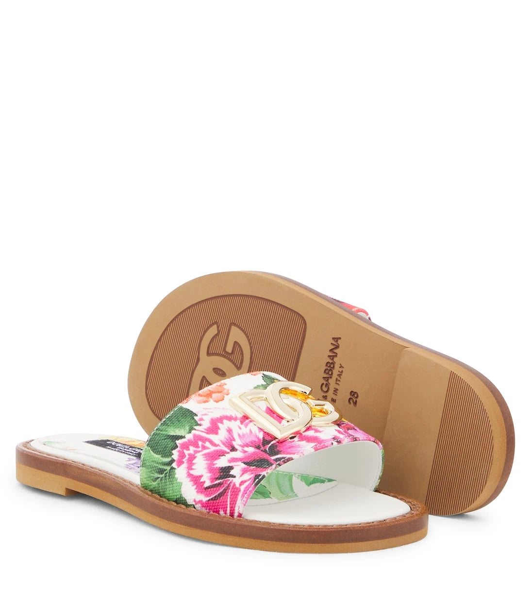Dolce&Gabbana Kids - Floral canvas sandals