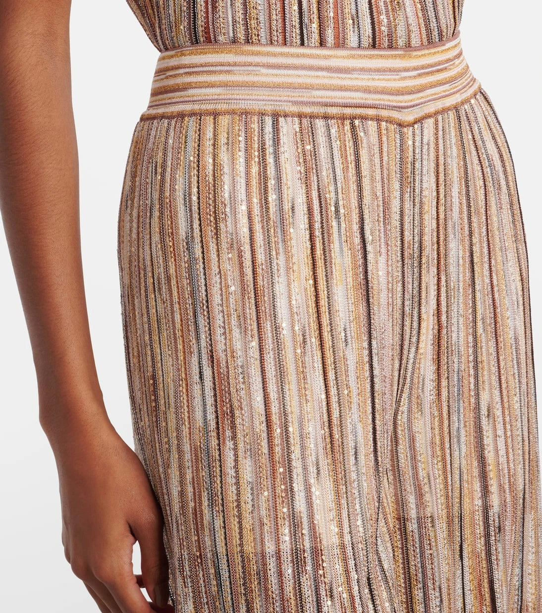 Missoni - Sequined striped wide-leg pants