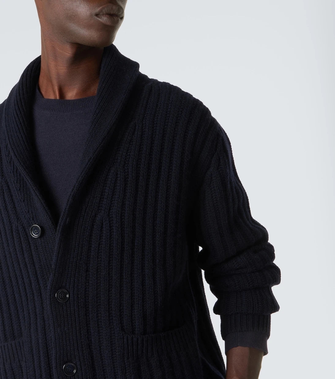 Allude - Ribbed-knit wool and cashmere cardigan