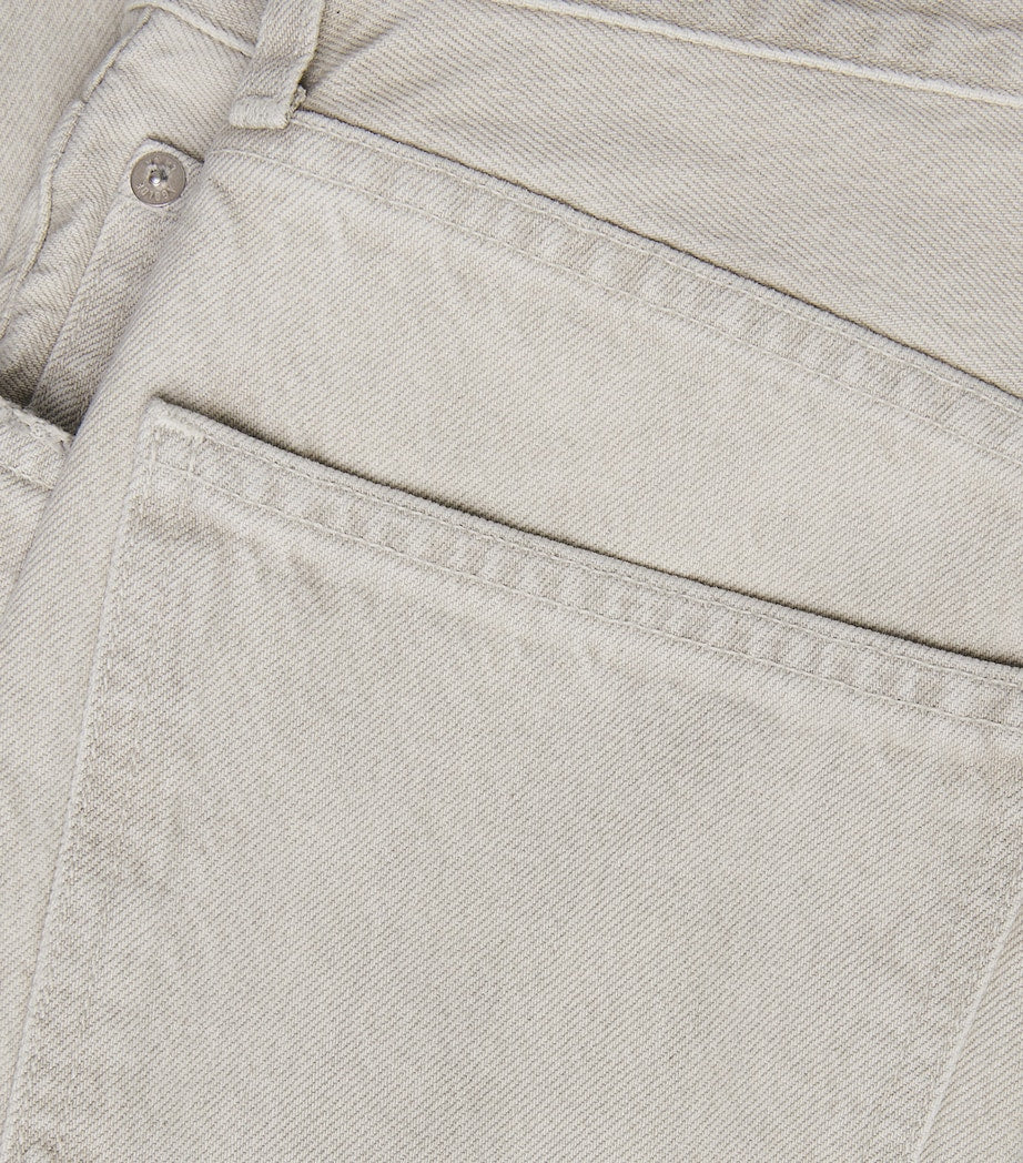 Grey Dame No-Cuff Wide-Leg Jeans