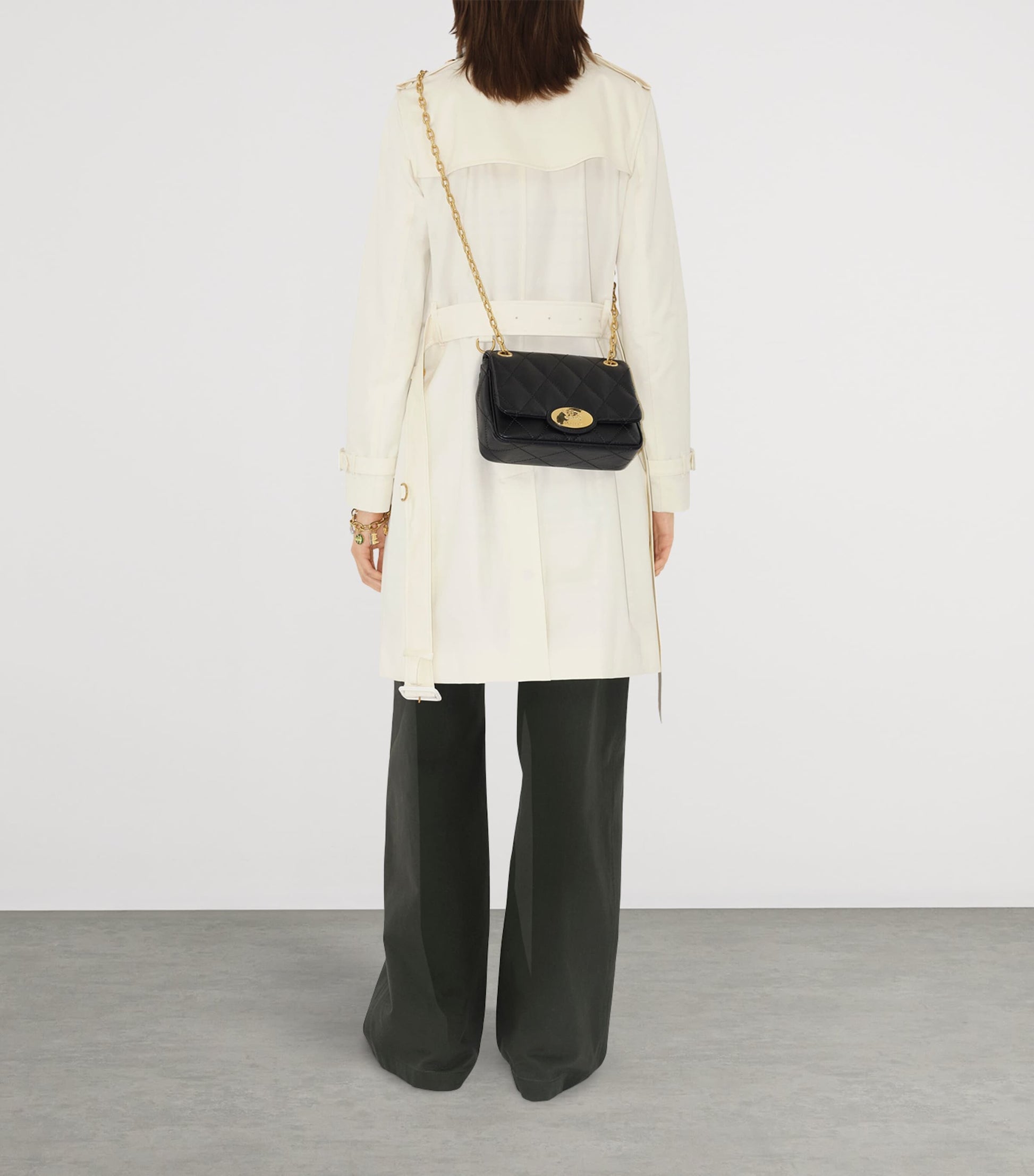 Burberry Black Small Calfskin Strand Shoulder Bag