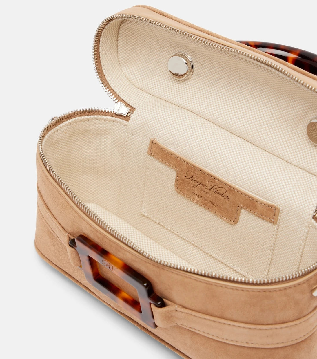 Roger Vivier - حقيبة يد صغيرة فانيتي من الجلد السويدي